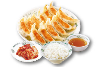 W餃子定食（白菜キムチ）